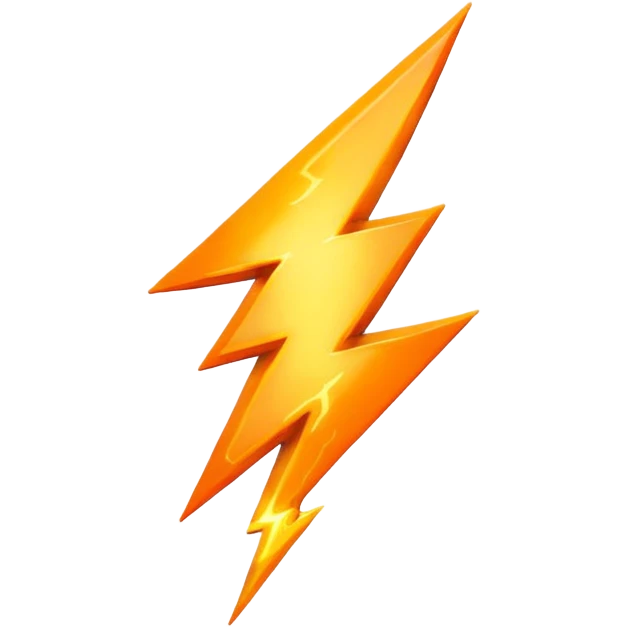 orange lightning  emoji