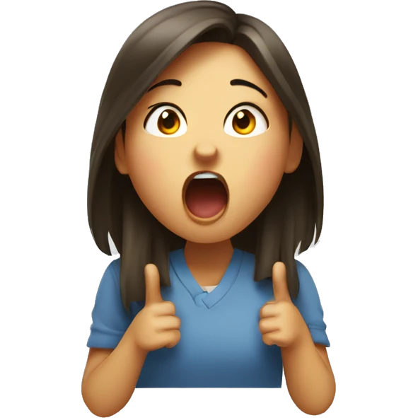 yawning girl emoji