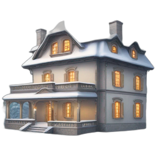 Swiss Mansion in Snow emoji