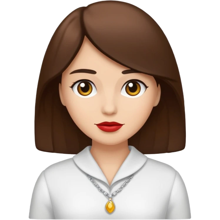 Zezette de femme blanche brune emoji