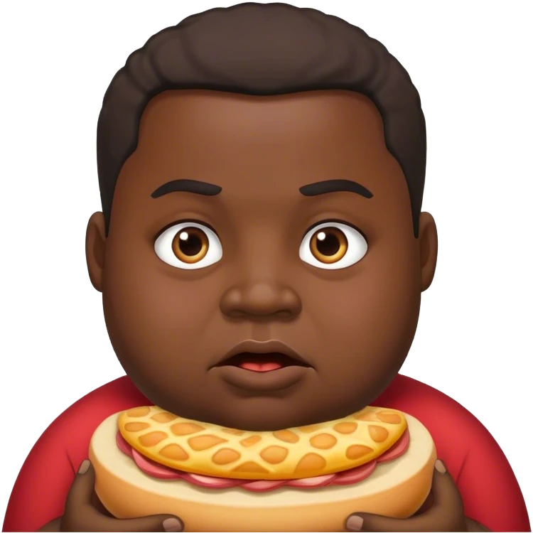 Big black man fat hungry emoji