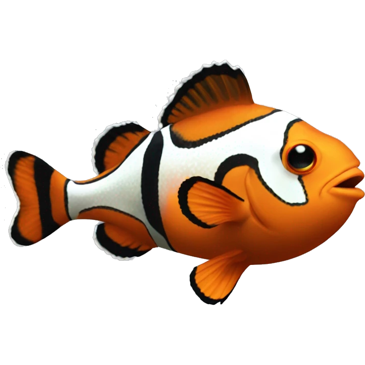 A clown fish with crown  emoji