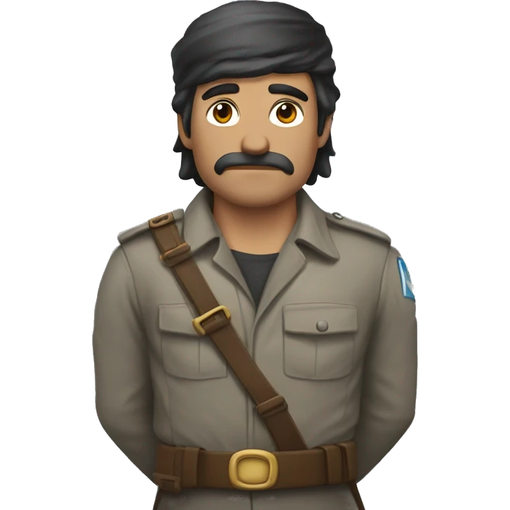UN SUPR HEROE CON ANTIFAZ SUS MANOS CRUZDAS PARA ATACAR  emoji