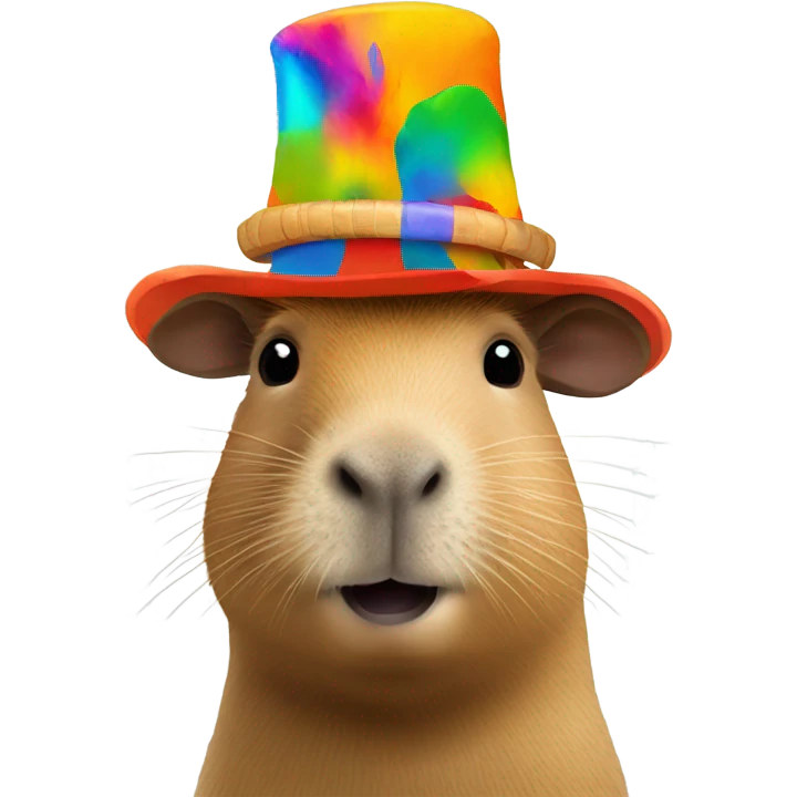 capybara wearing a hat emoji