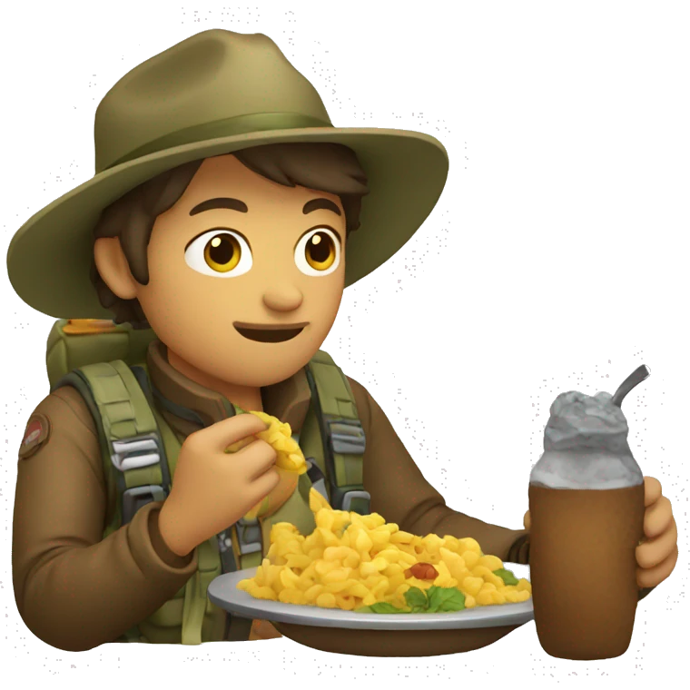 explorer eating emoji