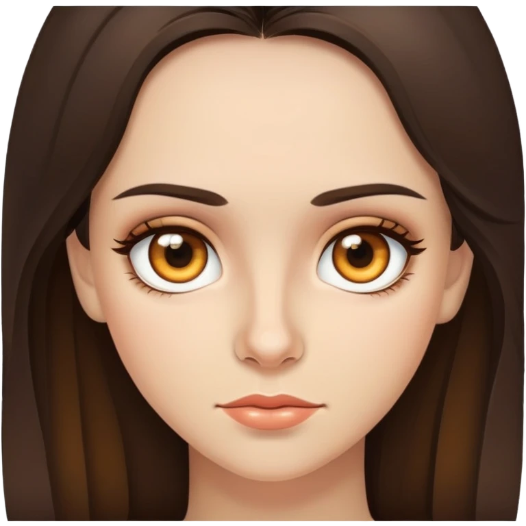 brunette spanish girl with honey eyes  emoji