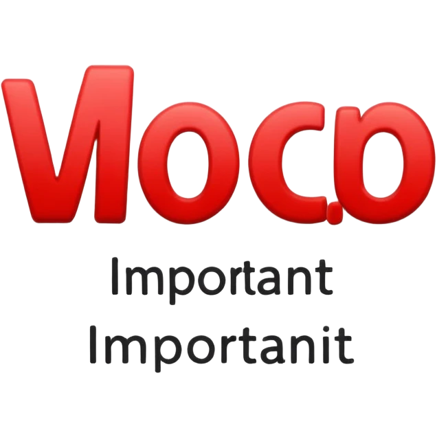 The Word "important" written in a red emoji