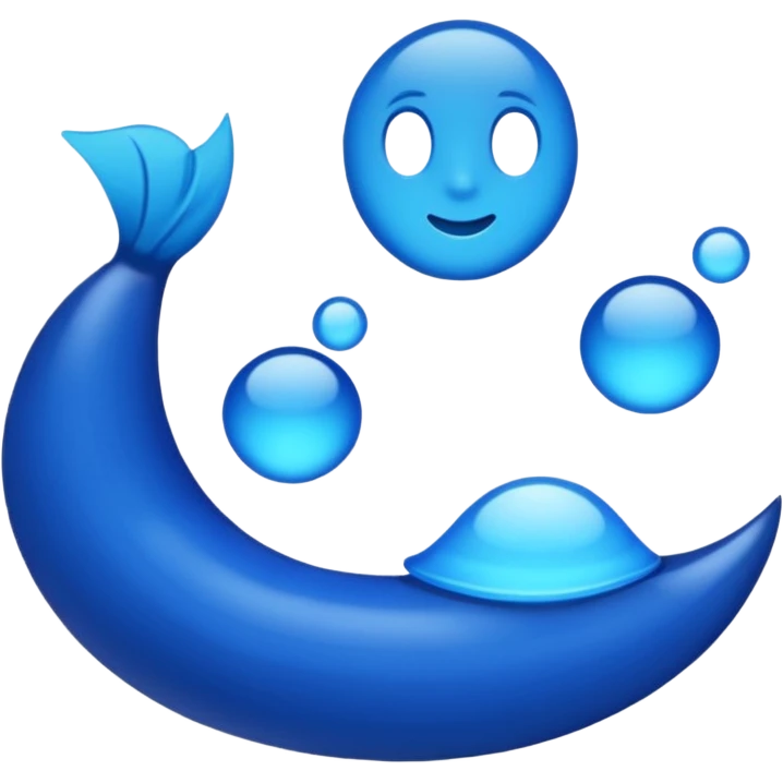 Genera un número 6 de color azul emoji