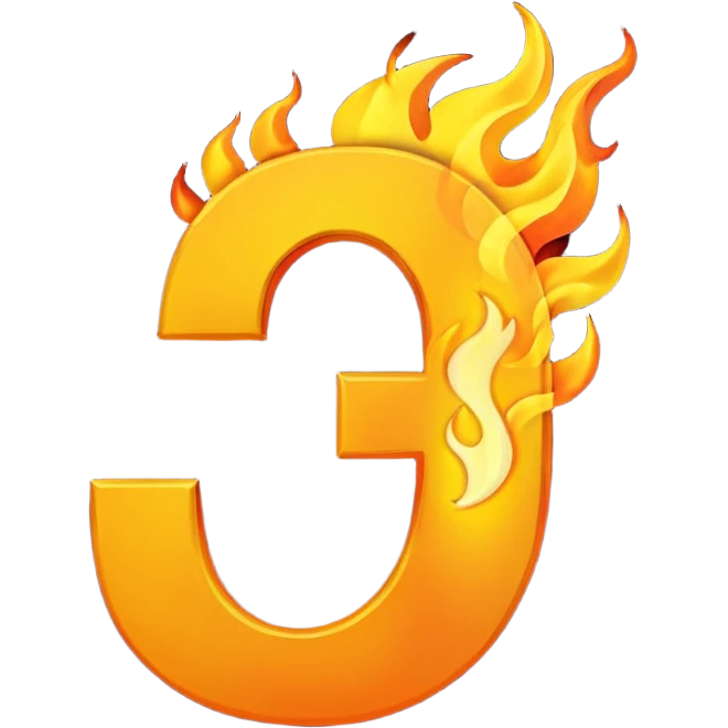 Fuego con la letra J emoji