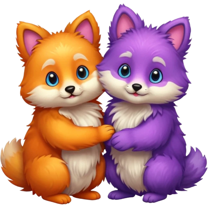 cute animals in love emoji