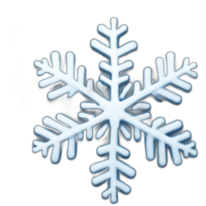 cheerful snowflake emoji