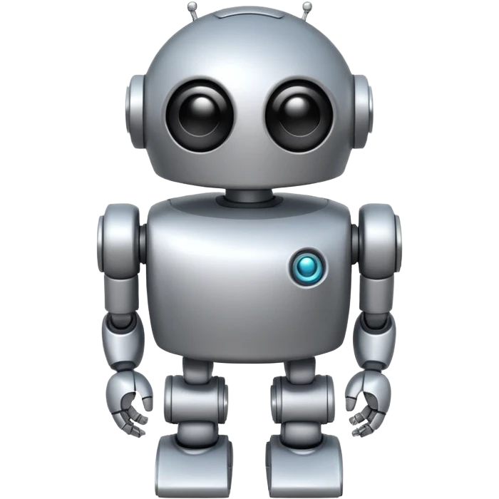 round  robot,one-eye,full body. emoji