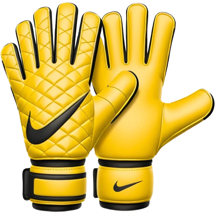 Des gants de gardien de but de foot nike jaune emoji