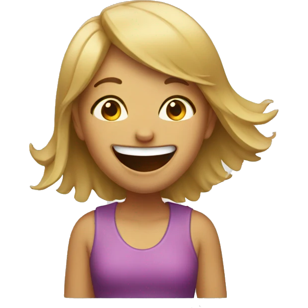 a girl laughing  emoji