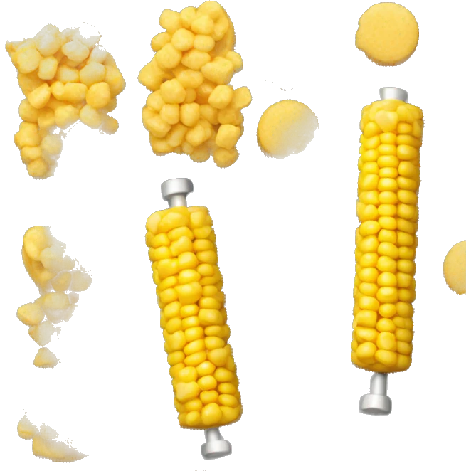 Olympic Barbell with cheese-flavored puffed corn snacks replacing weight disks emoji