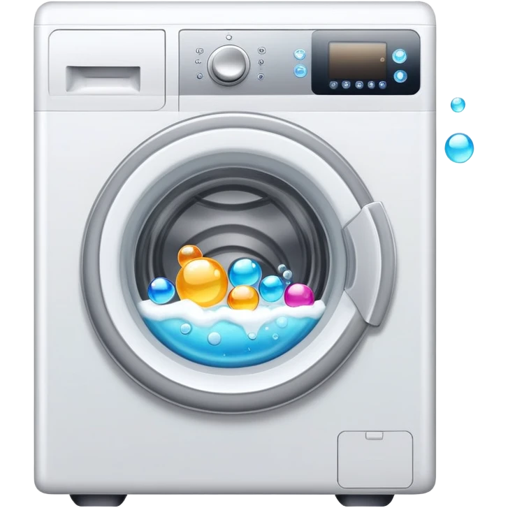 washing machine with bubbles emoji