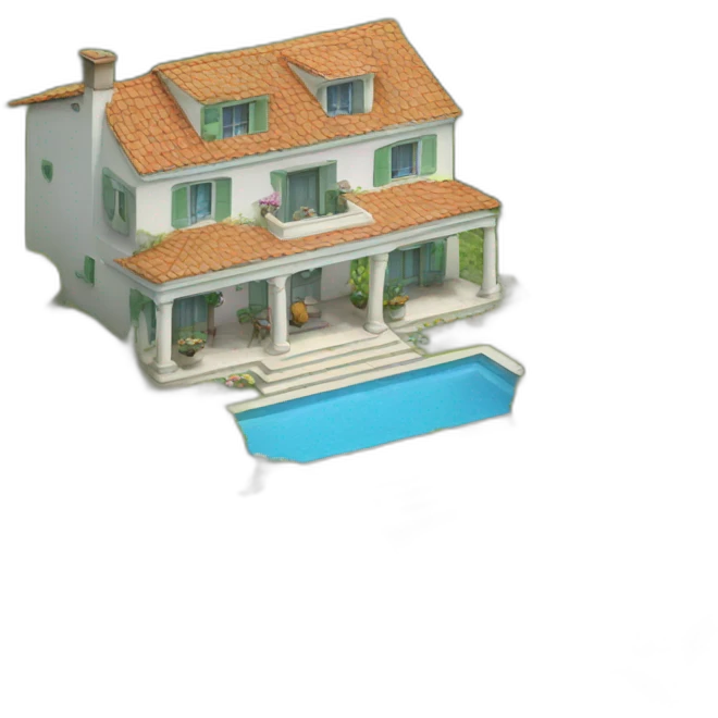 villa with a garden emoji