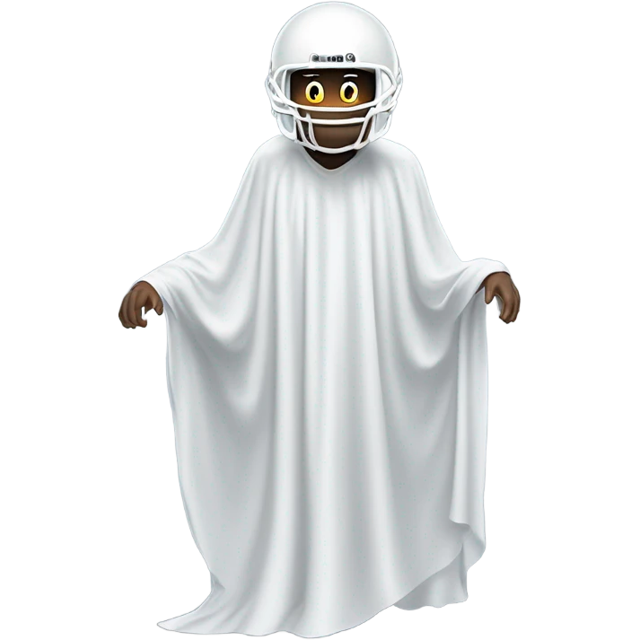 Ghost wearing a football helmet emoji