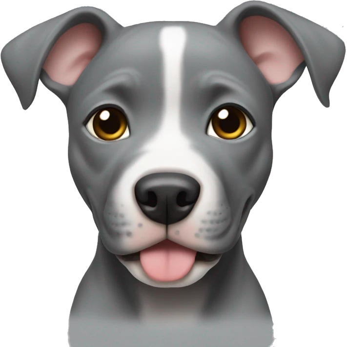 Gray Pitbull puppy emoji