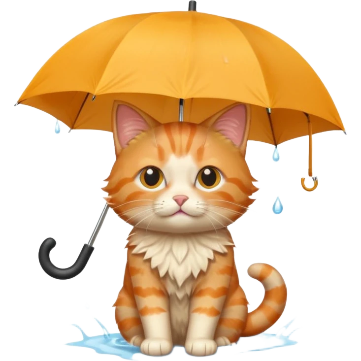 cat holding an umbrella emoji