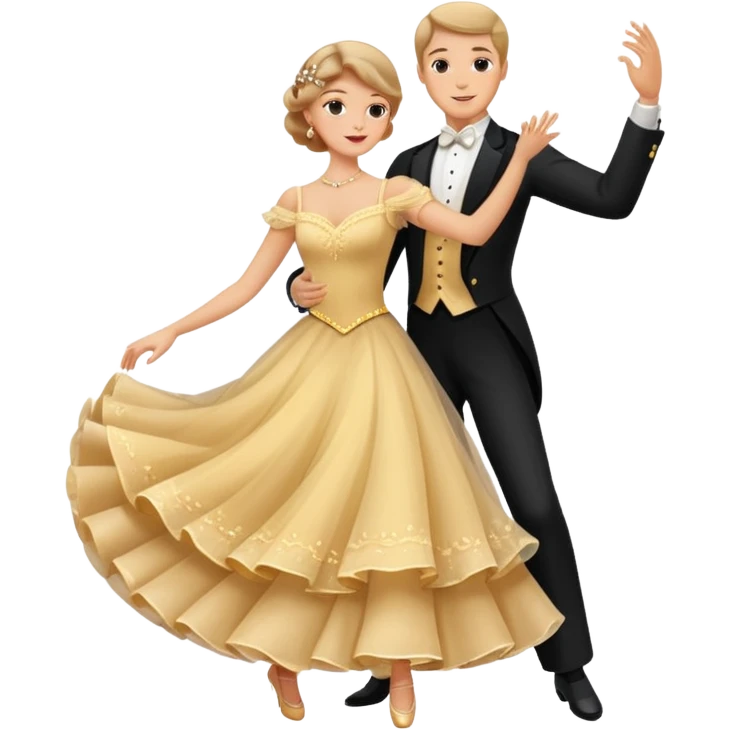 Two people dancing the waltz emoji