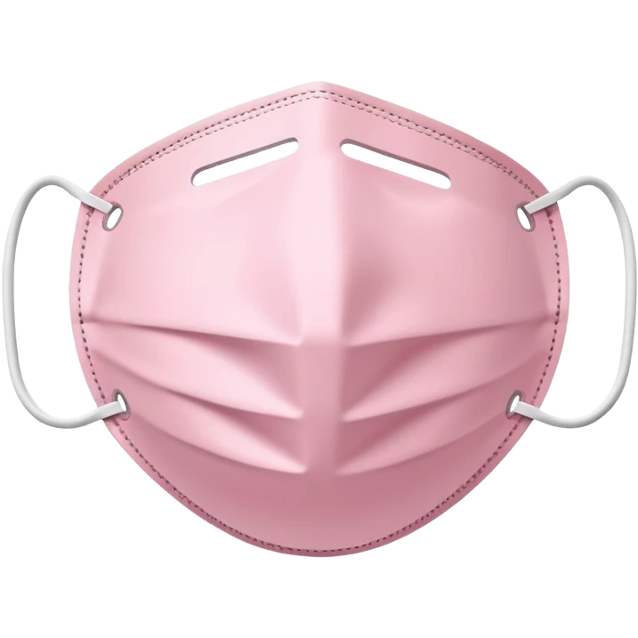 Pale pink surgical face mask isolated on white background, no human, no animal emoji
