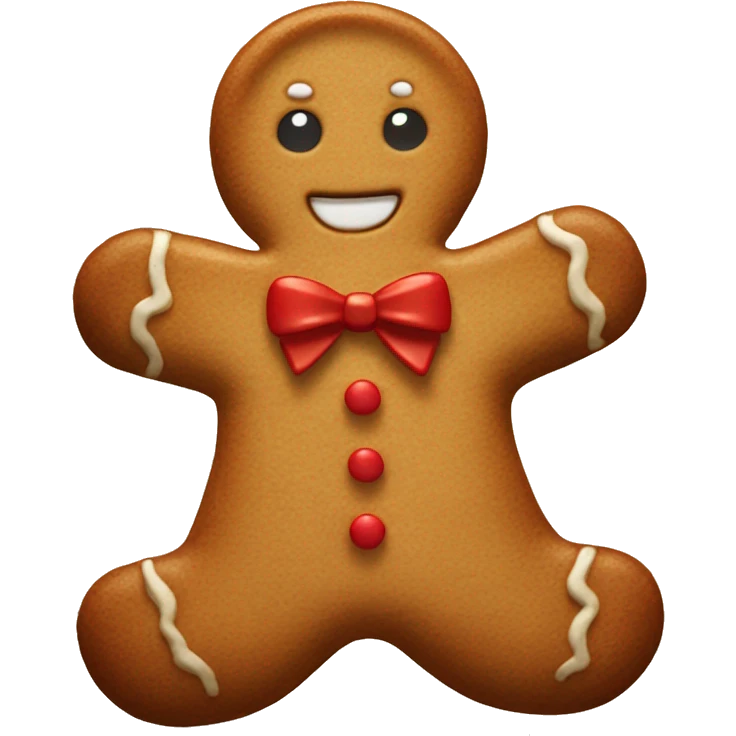 Gingerbread with red bow emoji