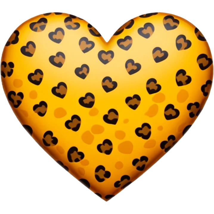 Leoparlı kalp emoji