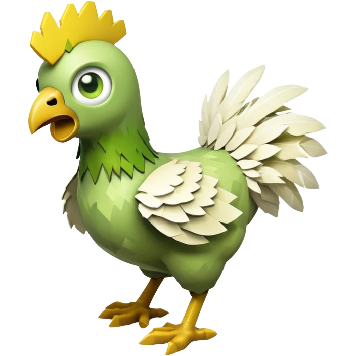 baby minecraft zombie riding a minecraft chicken emoji