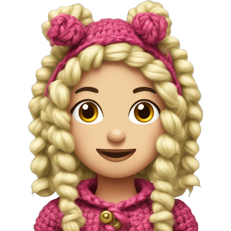 Cindy Lou Who crocheting a hat emoji