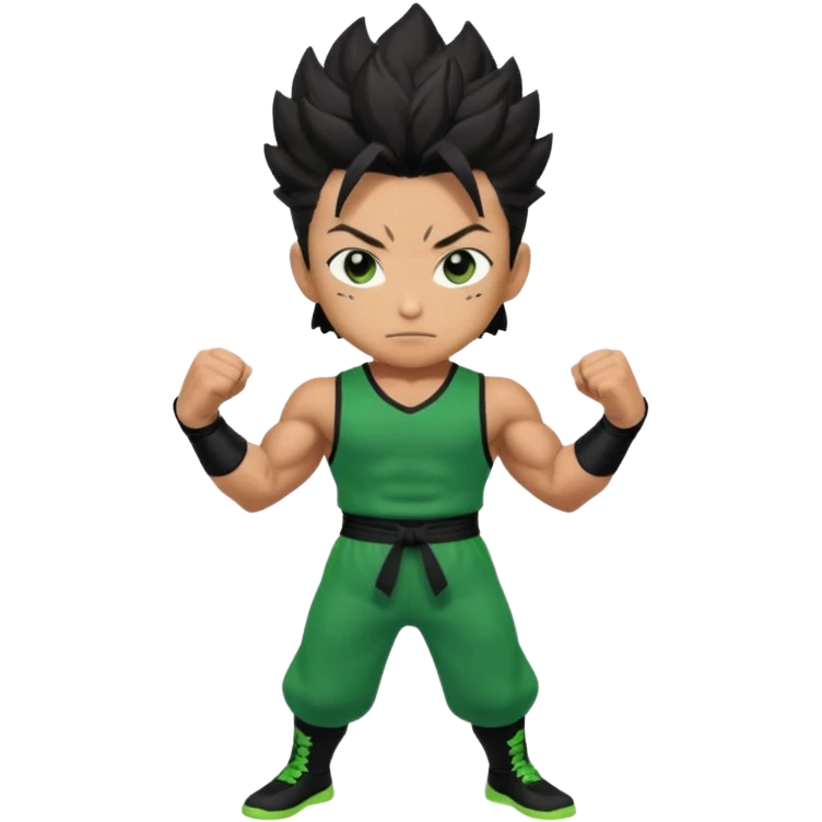 tanjiro squared jacked black with green emoji