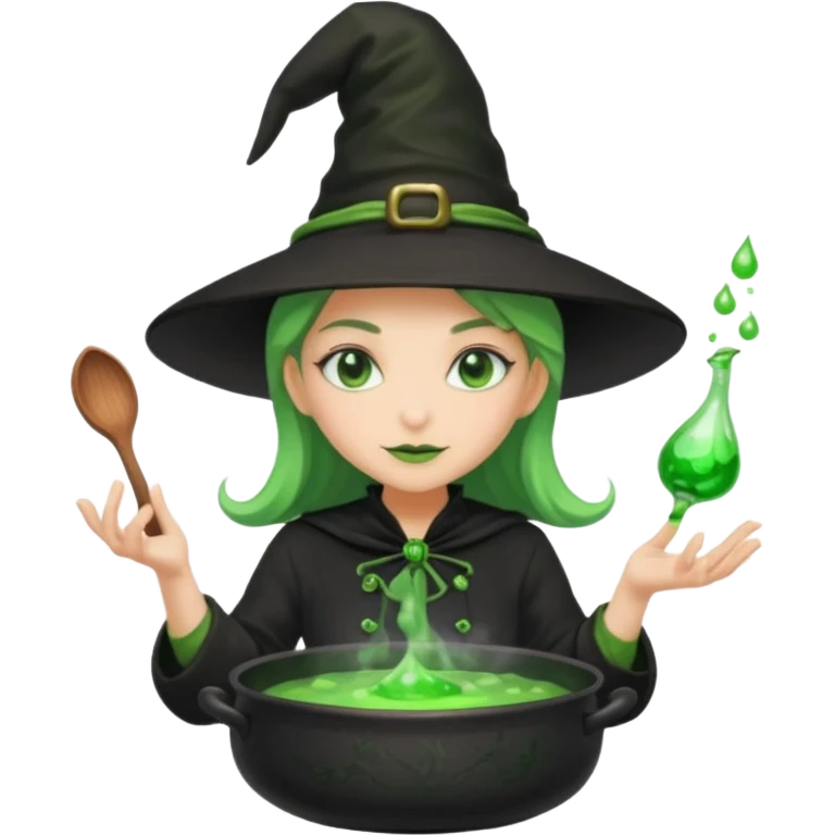 green witch cooking potion emoji