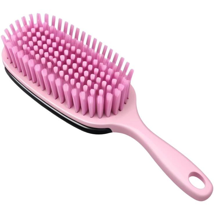 Powder pink and white hairbrush emoji