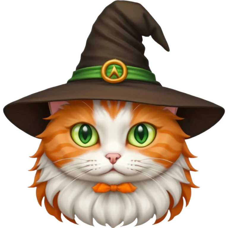 A cat with a witch hat emoji