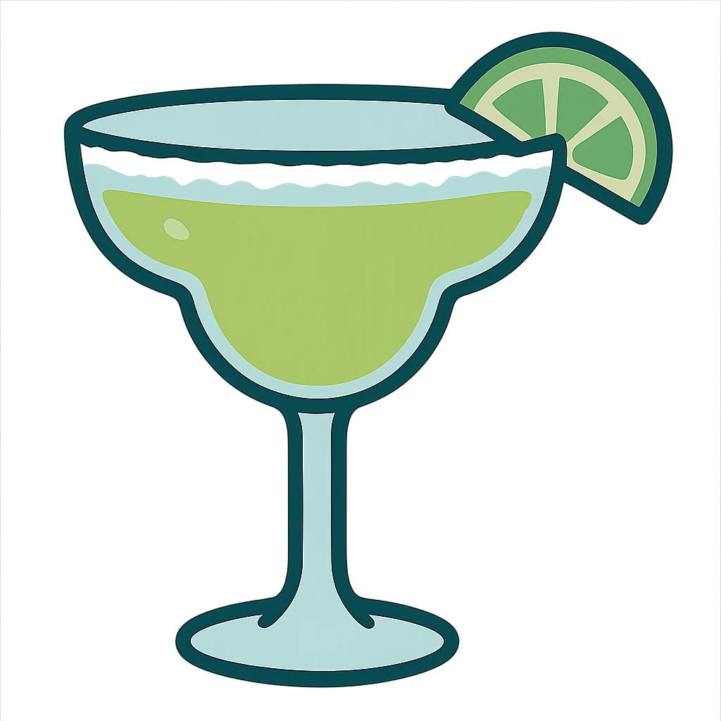 flat toon margarita emoji