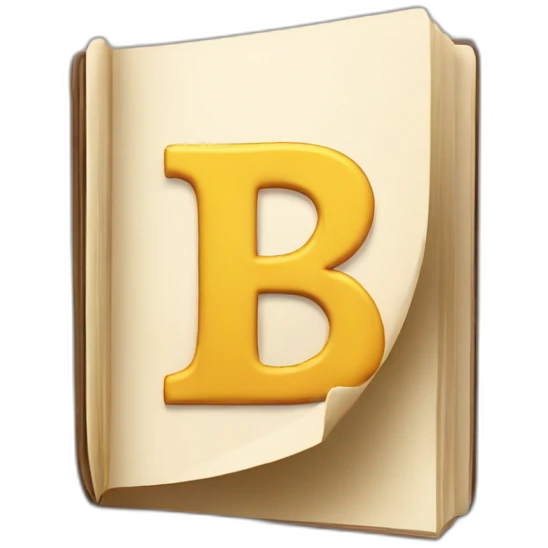 Letters B and E as an open book emoji