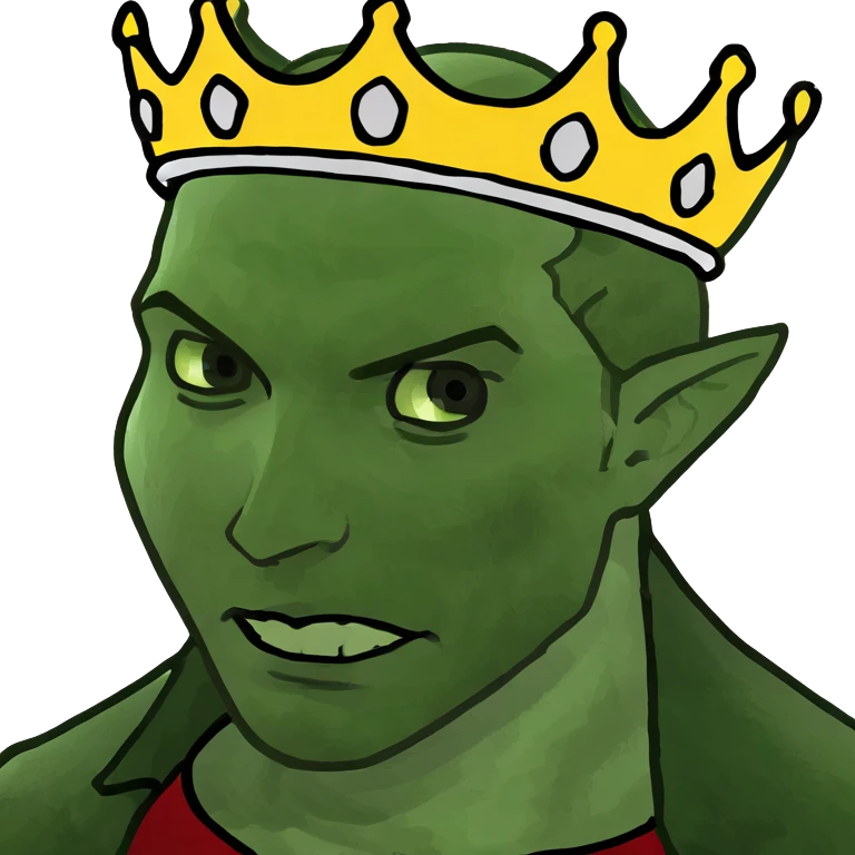 Blond haired man vampire with a crown emoji