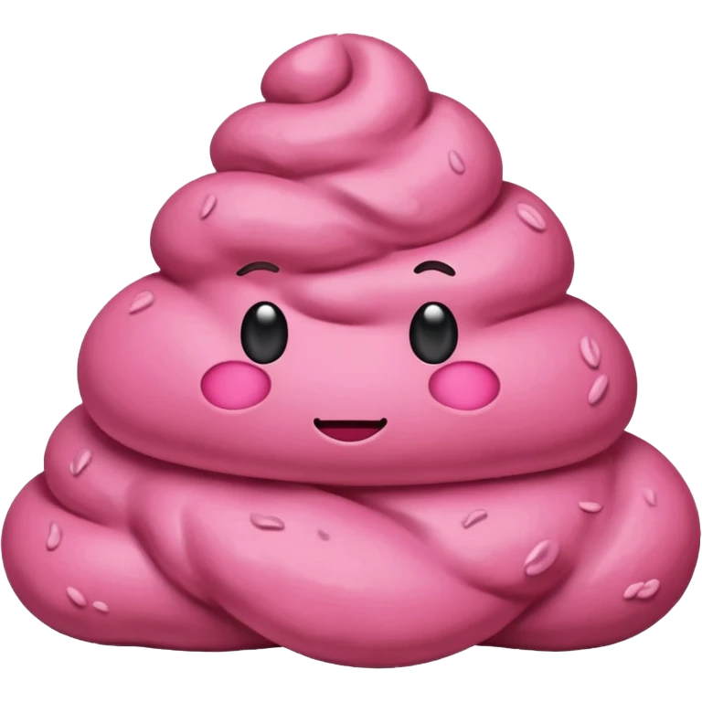 Pink poop emoji