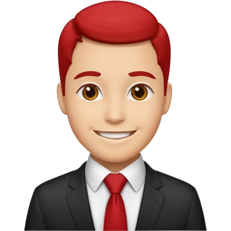 people with red tie no suuit emoji