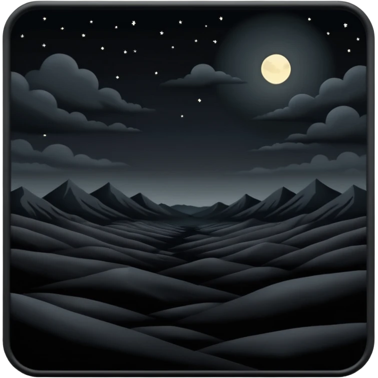 dark and eerie scene, the entire world covered in darkness. The sky is deep black with no stars or light, no moon, no glow just total void and silence. The atmosphere feels ominous and unsettling, as if darkness has swallowed everything. No characters, no visible light sources emoji