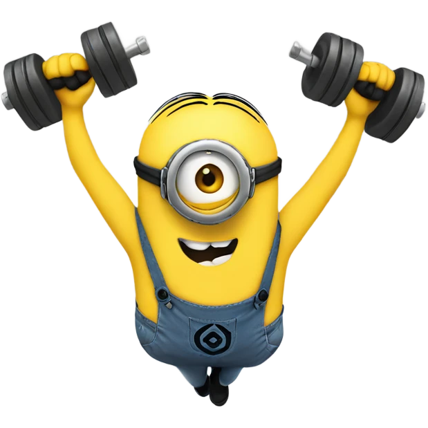 A minion working out emoji
