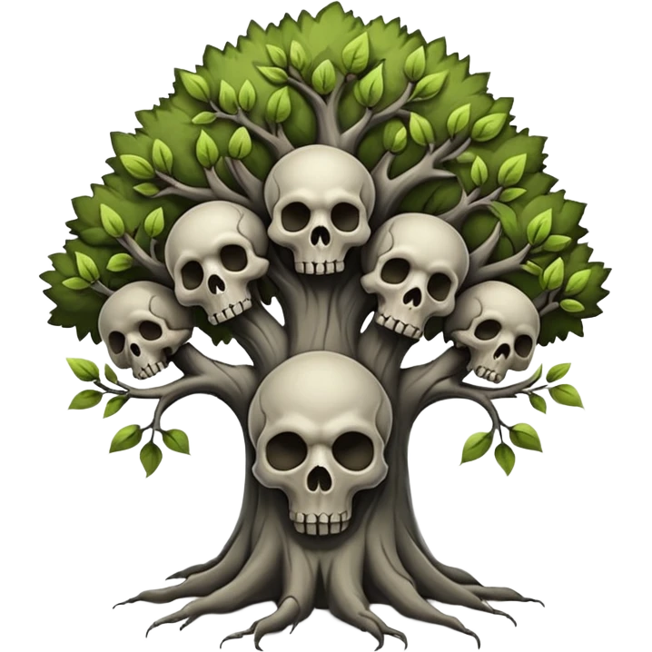 Tree sprouting skulls – Haunted forest





















 emoji