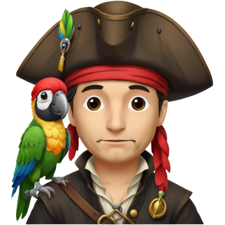 pirate and parrot emoji