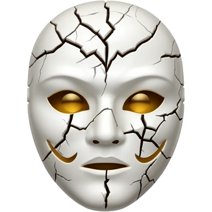 Máscara rachada emoji