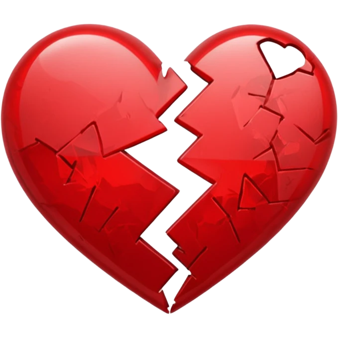 Bordo broken heart  emoji
