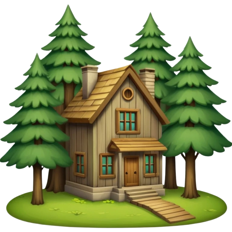 house in the middle of the woods emoji
