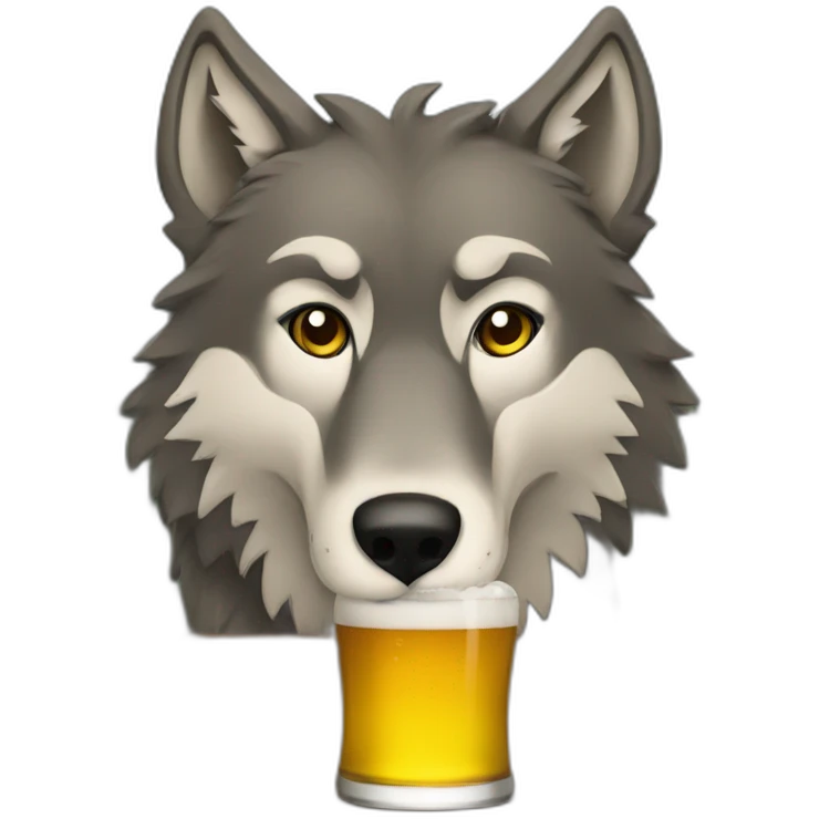 Wolf-beer-bar emoji