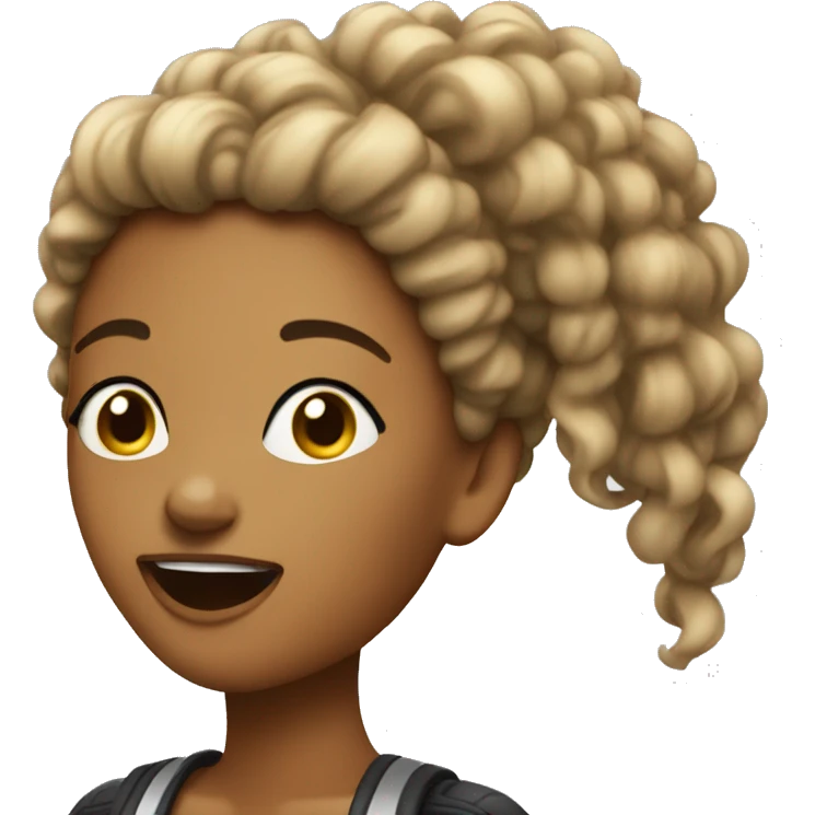 chanteuse avec son corps emoji