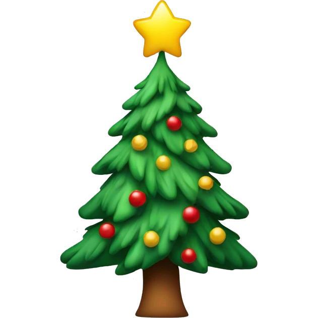 christmas tree turning to a crisp emoji