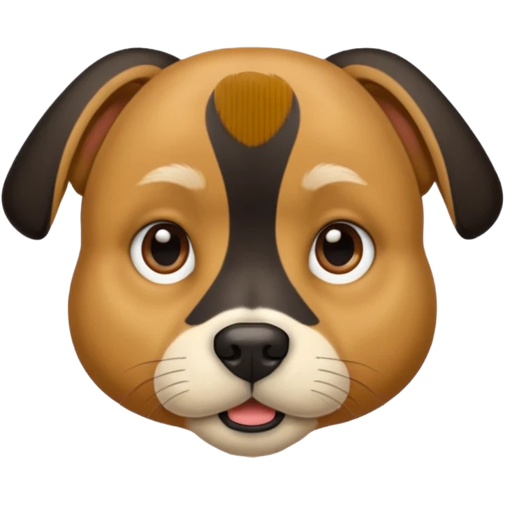  black mustached dog emoji
